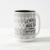 Funny Mug: Vorsicht beim Swing der Laune im Gange Zweifarbige Tasse (VorderseiteRechts)