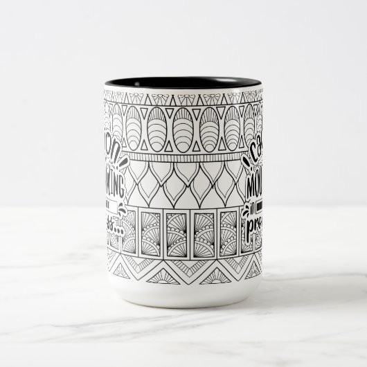 Funny Mug: Vorsicht beim Swing der Laune im Gange Zweifarbige Tasse (Mittel)