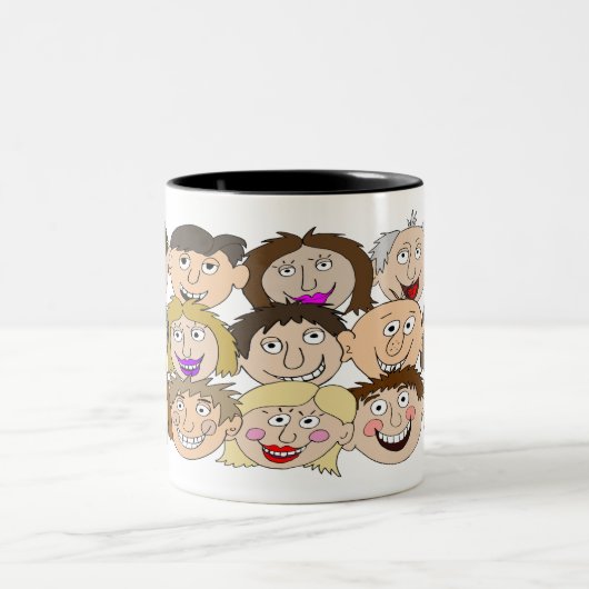 Funny Mug Which A Name Can Be Added Zweifarbige Tasse (Mittel)