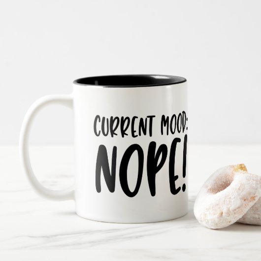 Funny Mug Zweifarbige Tasse (Mit Donut)