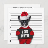 Funny Mugshot Bad Santa's Dog Weihnachtsgeschenkka (Vorne/Hinten)