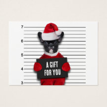 Funny Mugshot Bad Santa's Dog Weihnachtsgeschenkka