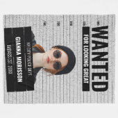 Funny Mugshot Gewollt Individuelle Name & Text Pos Fleecedecke (Vorderseite (Horizontal))