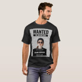 Funny Mugshot Gewollt Individuelle Name & Text Pos T-Shirt (Vorne ganz)