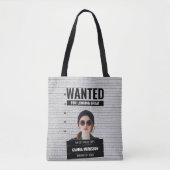 Funny Mugshot Gewollt Individuelle Name & Text Pos Tasche (Vorderseite)