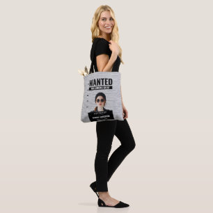 Funny Mugshot Gewollt Individuelle Name & Text Pos Tasche