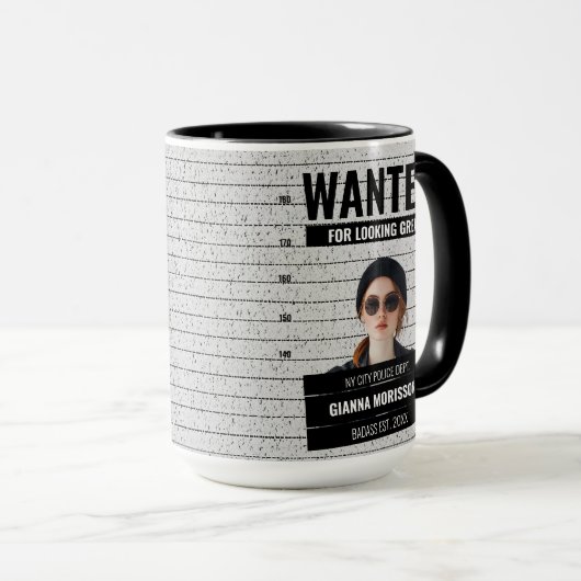 Funny Mugshot Gewollt Poster Individuelle Name & T Tasse (VorderseiteRechts)