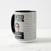Funny Mugshot Gewollt Poster Individuelle Name & T Tasse (Vorderseite Links)