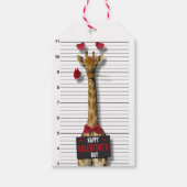 Funny Mugshot Guilty Giraffe Happy Valentine's Day Geschenkanhänger (Vorderseite)