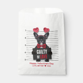 Funny Mugshot Guilty Liebe Hund Valentinstag Geschenktütchen