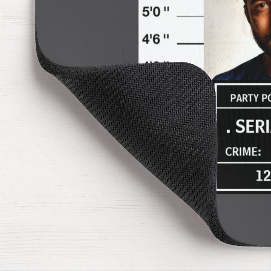 Funny Mugshot Ster Mousepad (Ecke)