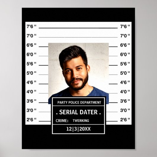 Funny Mugshot Ster Poster (Vorne)