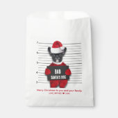 Funny Mugshot Weihnachten Bad Santa's Dog Geschenktütchen (Vorderseite)