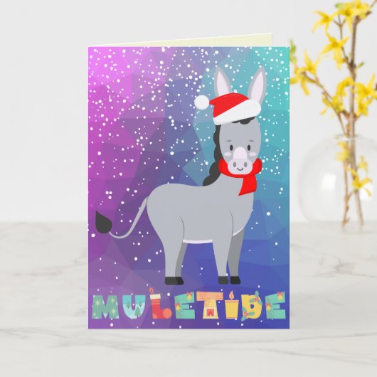 Funny Muletide Christmas Card Karte (Gelbe Blume)
