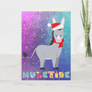 Funny Muletide Christmas Card Karte