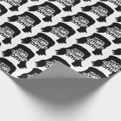 Funny Mullet Happy Vatertag Geschenkpapier (Ecke)