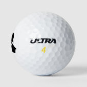 Funny Mullet Happy Vatertag Golfball (Logo)
