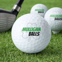 Funny Mulligan Balls Green Irish Clove Golf Balls