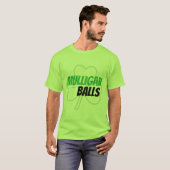 Funny Mulligan Balls Green Irish Clover Golf T-Shirt (Vorne ganz)