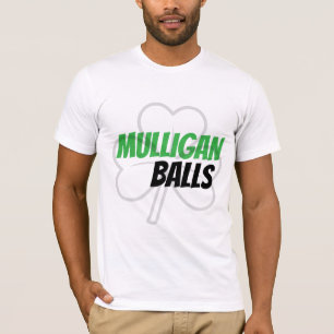 Funny Mulligan Balls Green Irish Clover Golf T-Shirt