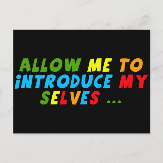 Funny Multi Personalities T - Shirt Geschenke Postkarte (Vorderseite)