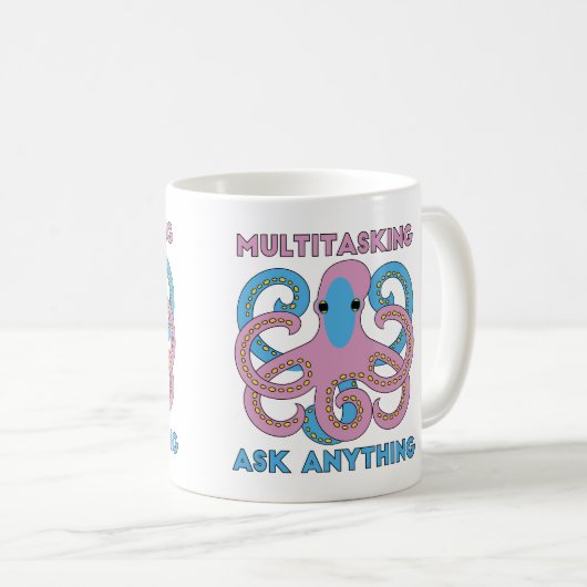 Funny Multi Tasking Frage jeden Krach Kaffeetasse (VorderseiteRechts)