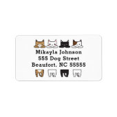 Funny Multicolor Cat Frame Adressaufkleber (Vorne)