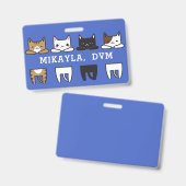 Funny Multicolor Cat Frame Ausweis (Vorder- & Rückseite)