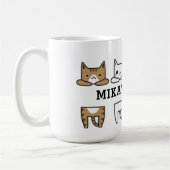 Funny Multicolor Cat Frame Kaffeetasse (Links)