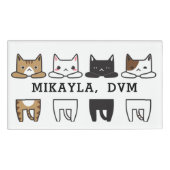 Funny Multicolor Cat Frame Namenschild (Vorderseite)