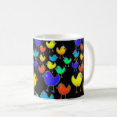 Funny Multicolored Birds Kaffeetasse (VorderseiteRechts)