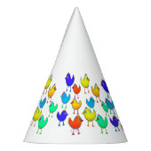 Funny Multicolored Birds Partyhütchen (Links)