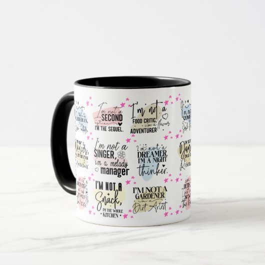 Funny Multiple Redewendungen/ Quotes Tasse (Vorderseite Links)