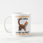 Funny Multitasking Cat Sprichwort Kaffeetasse (Links)