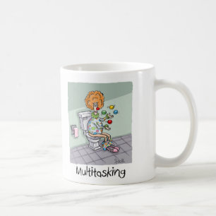 Funny Multitasking ClowCards und Geschenke Kaffeetasse