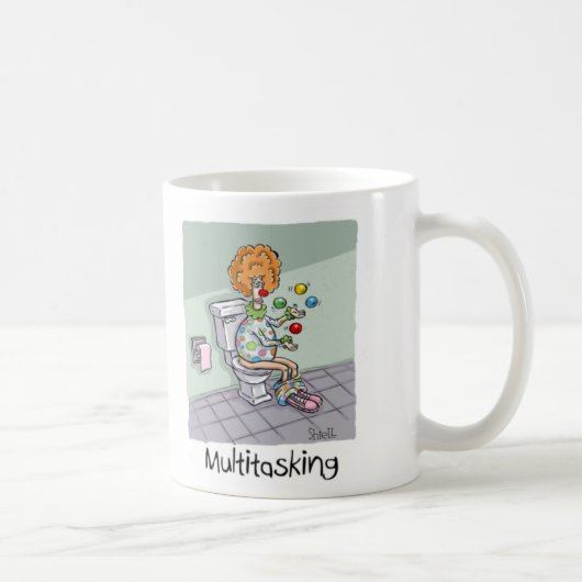 Funny Multitasking ClowCards und Geschenke Kaffeetasse (Rechts)