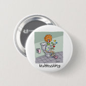 Funny Multitasking Clown Cards und Geschenke Button (Vorne & Hinten)