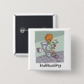 Funny Multitasking Clown Cards und Geschenke Button (Vorne & Hinten)