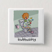 Funny Multitasking Clown Cards und Geschenke Button (Vorderseite)