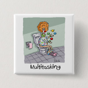 Funny Multitasking Clown Cards und Geschenke Button