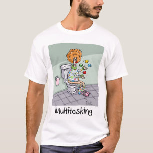 Funny Multitasking Clown Cards und Geschenke T-Shirt