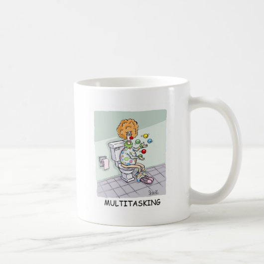 Funny Multitasking Juggling Clown Kaffeetasse (Rechts)