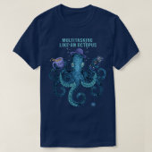 Funny Multitasking Krake T-Shirt (Design vorne)