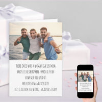 Funny Mum Limerick Lieblings-Sohn Foto Geburtstag