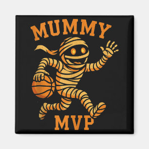 Funny Mummy Basketball Halloween Design Mvp Monste Magnet
