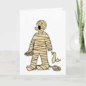 Funny Mummy Broken Hand Halloween Karte (Vorderseite)