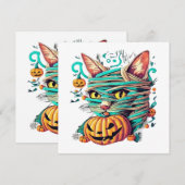 Funny Mummy Cat Halloween (Vorne/Hinten)