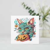 Funny Mummy Cat Halloween (Stehend Vorderseite)