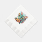 Funny Mummy Cat Halloween Serviette (Ecke)