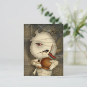 Funny Mummy Halloween Costume Postkarte (Stehend Vorderseite)